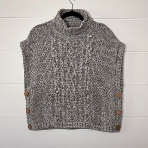 Nula Bug cotton blend turtleneck cable knit sleeveless sweater size US 8